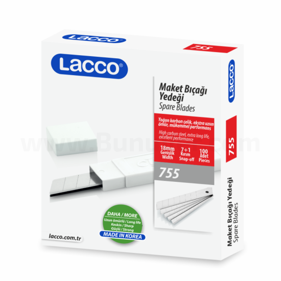 Lacco Maket Bıçağı Yedeği 18 mm 100 Adet